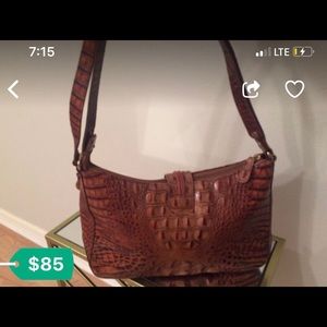 Brahmin brown leather handbag